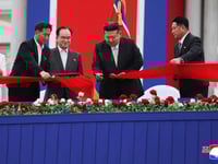 North Korea's Kim cuts tape at coastal tourist site; foreigners not yet welcome