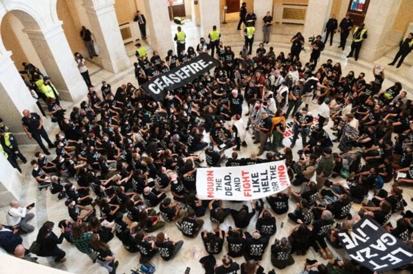 not in our name protesters in us congress urge gaza ceasefire