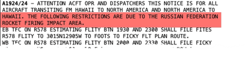 notam sparks confusion over possible russian hypersonic missile test off california coast