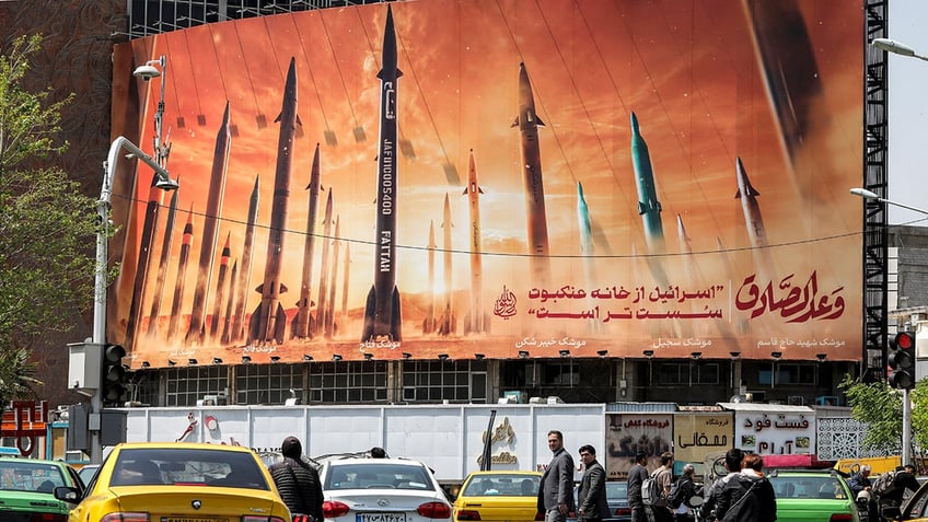 Missile on a sign in Iran