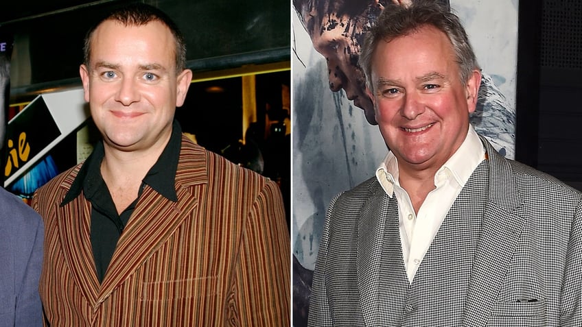 Hugh Bonneville then and now split