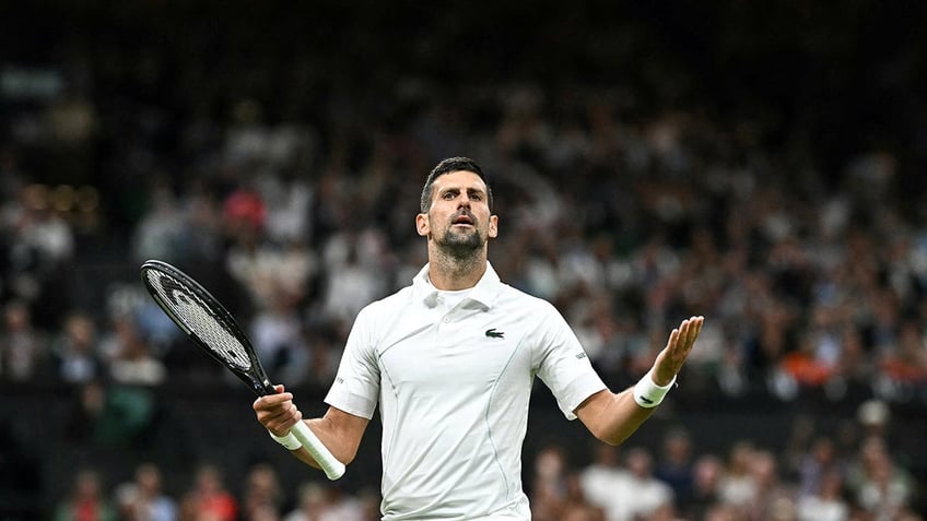 Novak Djokovic engages the crowd