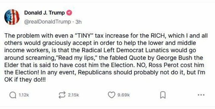 now trump says gop probably shouldnt tax the rich but would be ok if they do