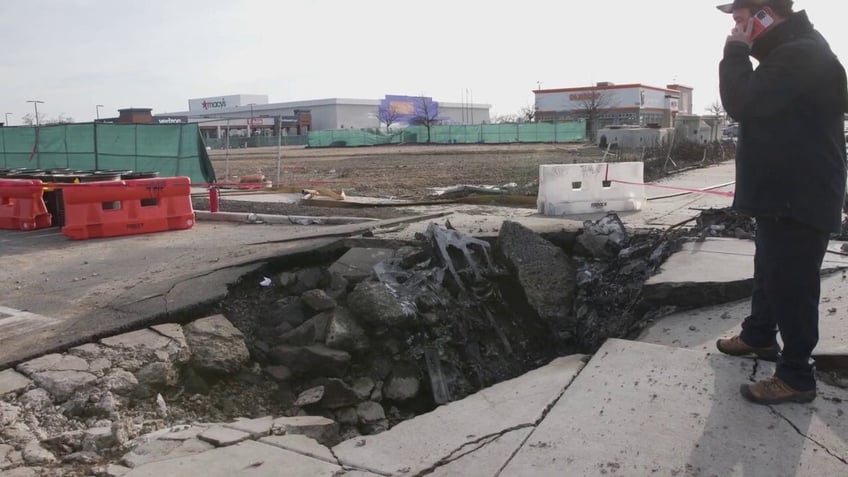 Shot of rubble on ground level