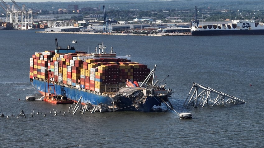 A steel truss from the destroyed Francis Scott Key Bridge that was pinning the container ship Dali in place was detached from the ship using a controlled detonation of explosives in the Patapsco River