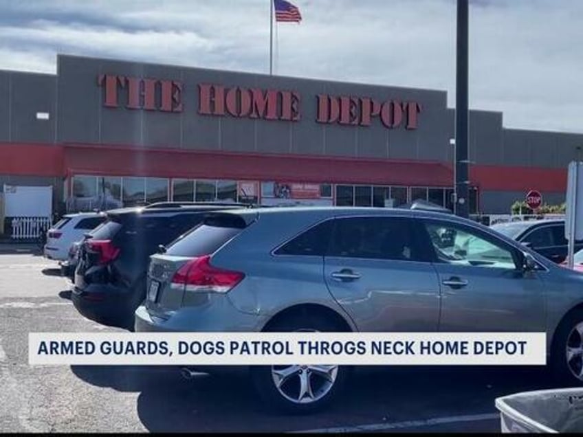 ny home depot hires guards and dogs to combat aggressive parking lot migrants