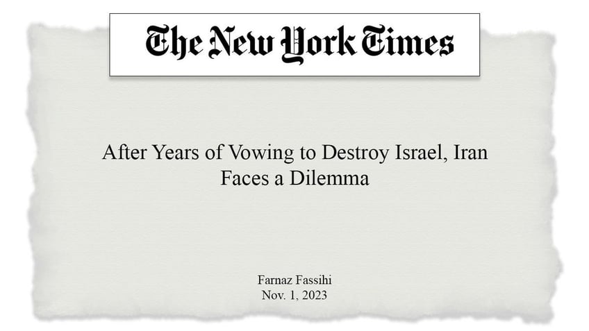 ny times questions whether iran will live up to its fiery rhetoric and destroy israel