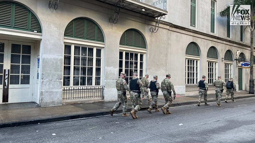 Investigators continue to block off Bourbon Street in New Orleans, Louisiana