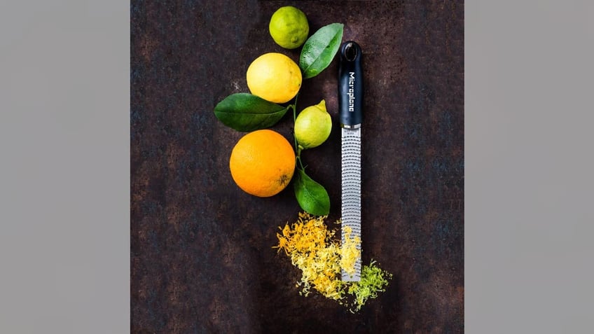 A microplane helps you grate cheese, citrus, garlic and more. 