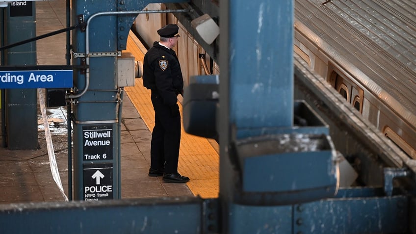 Police investigate at the Coney Island-Stillwell Avenue Station in Brooklyn