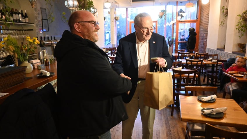 Sen. Schumer visits Miriam Restaurant in Brooklyn