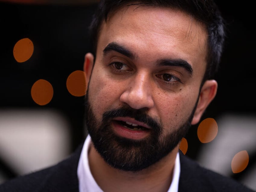 Zohran Mamdani, New York City mayoral candidate, answers questions from the media during a