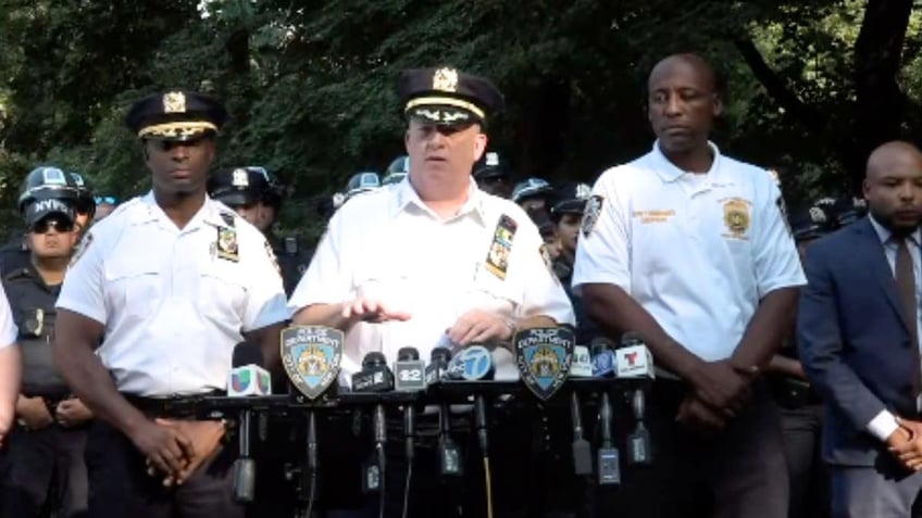 NYPD Chief of Patrol John Chell speaking at a press briefing