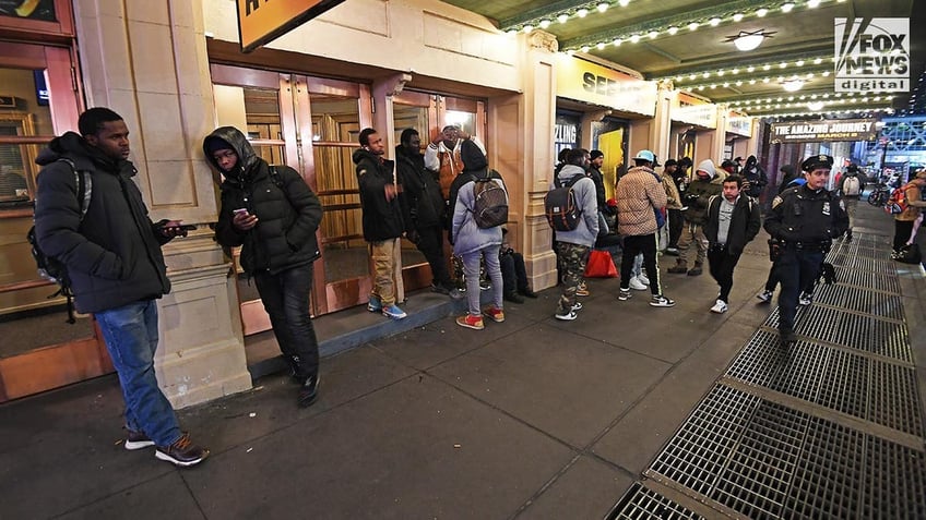 Migrants on the streets of New York City