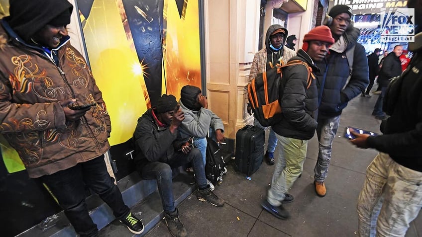 Migrants on the streets of New York City