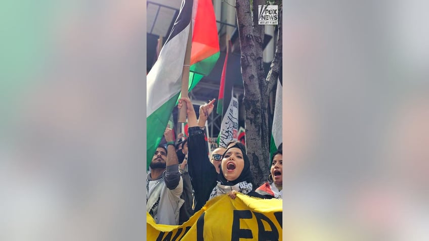 nyc protest rally for palestinians blames israel for deadly hamas attack amid retaliatory airstrikes in gaza