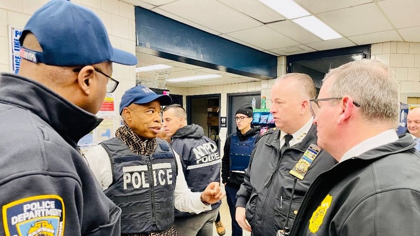 NYC Mayor Eric Adams discusses the raid with NYPD Leaders