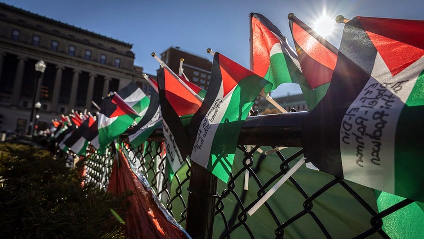 Palestinian flags