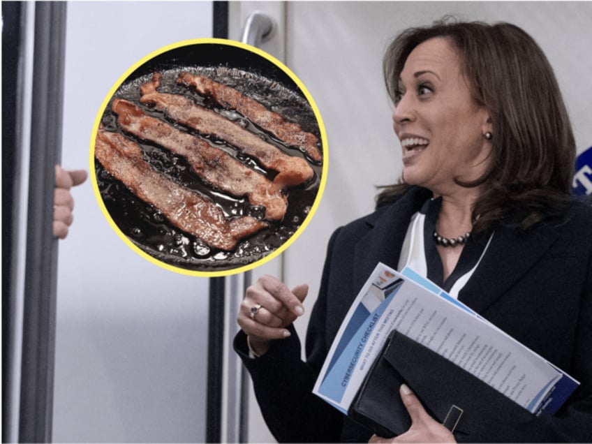 Kamala Harris bacon (Associated Press via Breitbart News)