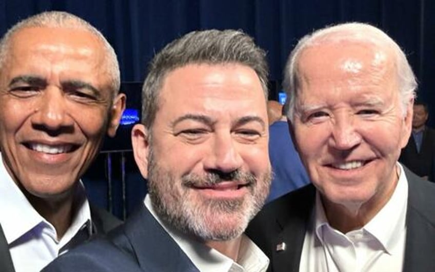 obama and kimmel puppet biden through 30 million la fundraiser as trump dazzles detroit