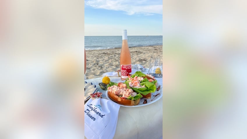 Nantucket lobster on beach