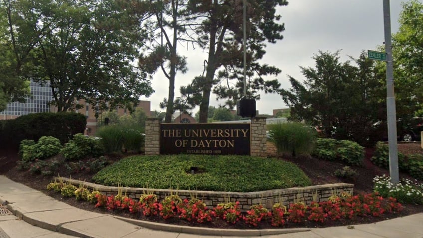 The University of Dayton sign