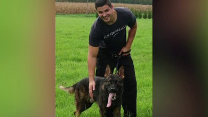 Chad Hagan with K9 Igor