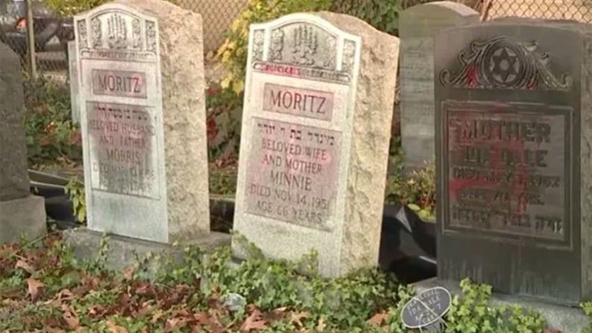 ohio jewish cemetery headstones vandalized with antisemitic graffiti