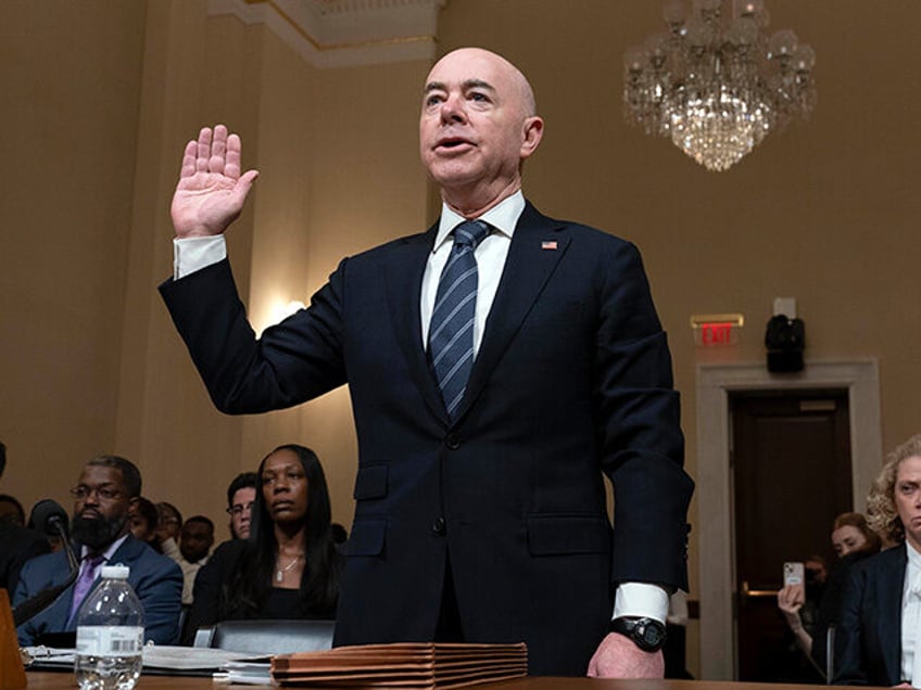 Homeland Security Secretary Alejandro Mayorkas is sworn-in before the House Committee on H