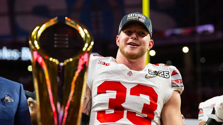 Jack Sawyer with national championship trophy