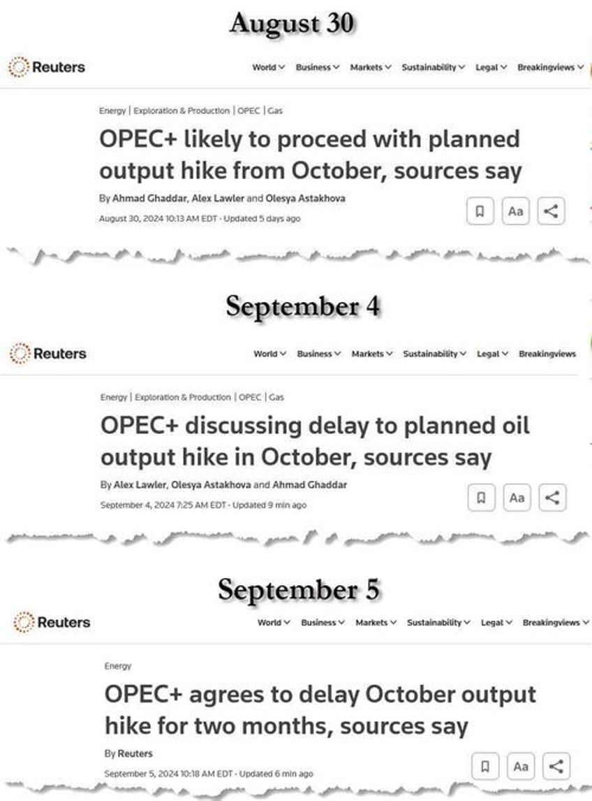 oil rises after opec agrees to delay october output hike