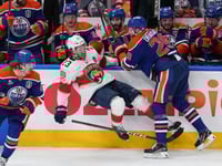Oilers are playing the hits early in the Stanley Cup Final, matching the Panthers’ physicality
