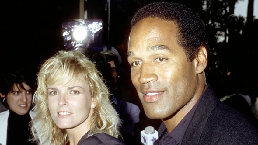 OJ and Nicole Brown Simpson at Premiere of "When Harry Met Sally"