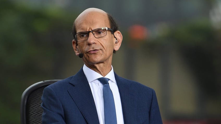 Paul Finebaum on a TV set