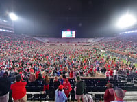 Ole Miss fans storm field with time remaining on clock, prompting delay to game's end