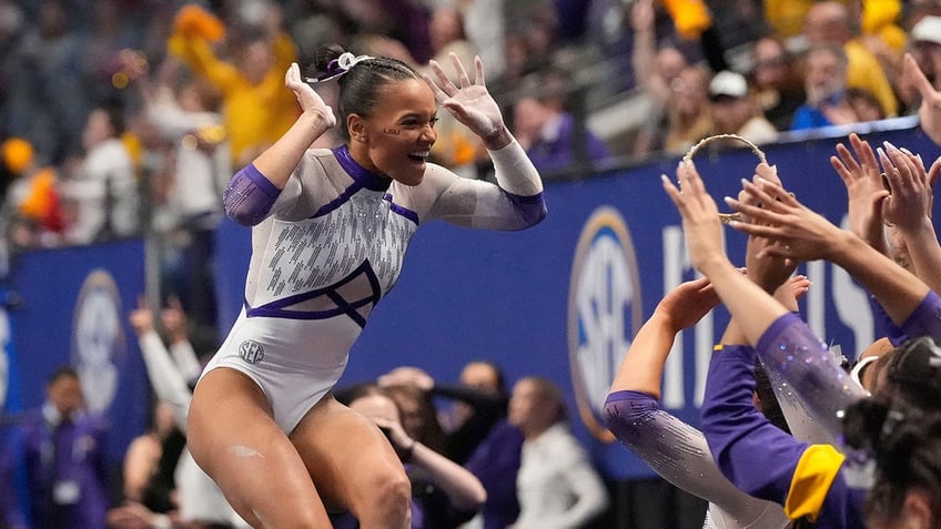 Haleigh Bryant celebrates