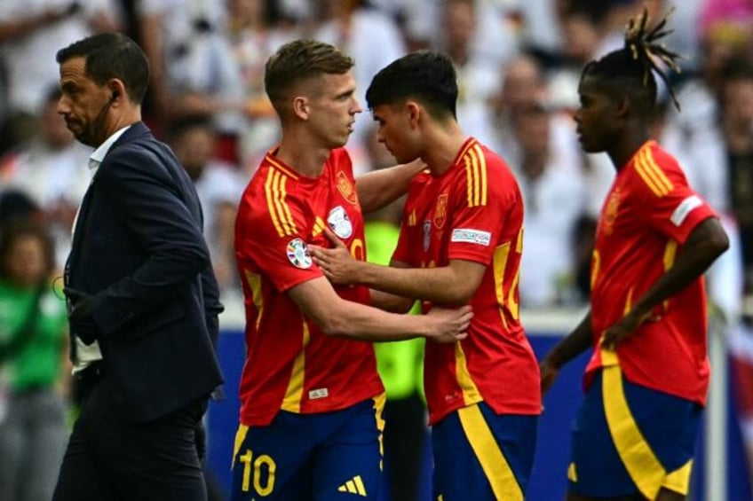 Dani Olmo replaces the injured Pedri during Spain's Euro 2024 quarter-final win over Germa