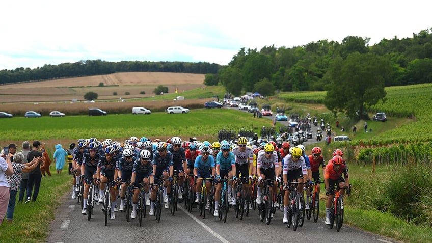 A group of riders on the road