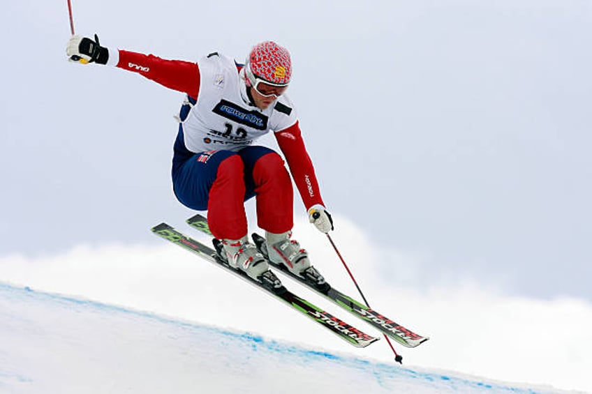Audun Groenvold of Norway takes 2nd place during the FIS Freestyle World Cup Men's Ski Cross on March 20, 2010 in Sierra Nevada, Spain.