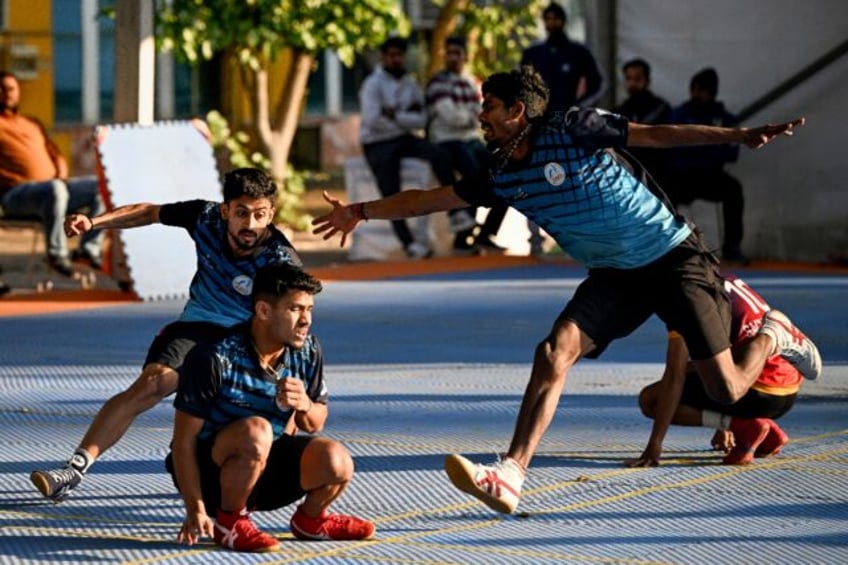 Members of India's men's kho kho team take part in selection trials ahead of the upcoming