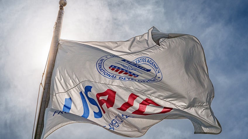 USAID flag flying in Washington