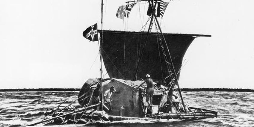 on this day in history august 7 1947 thor heyerdahl and the kon tiki raft make it to polynesia