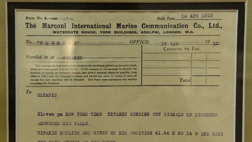 Titanic radio message