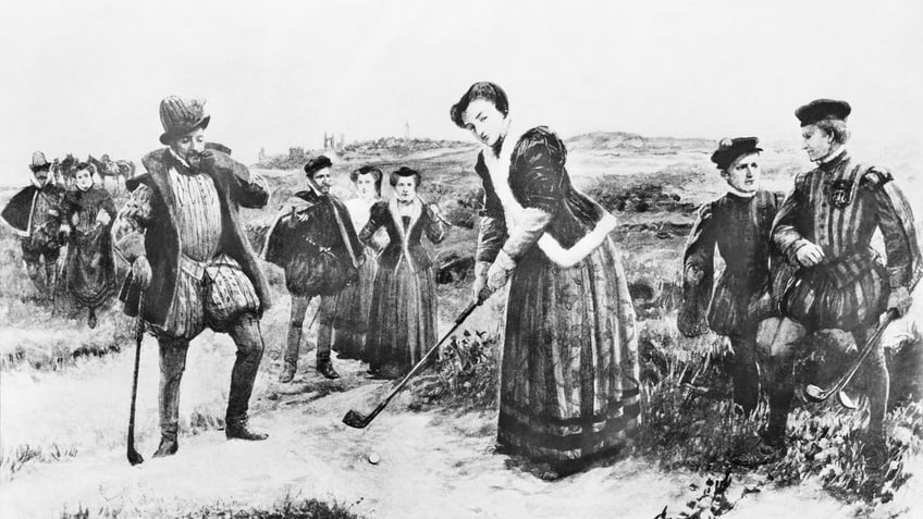 Mary, Queen of Scots golfing