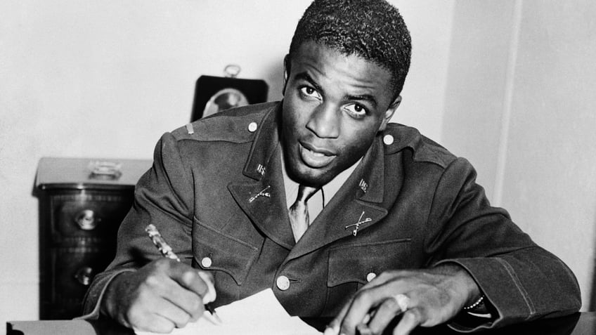 Jackie Robinson in Army uniform