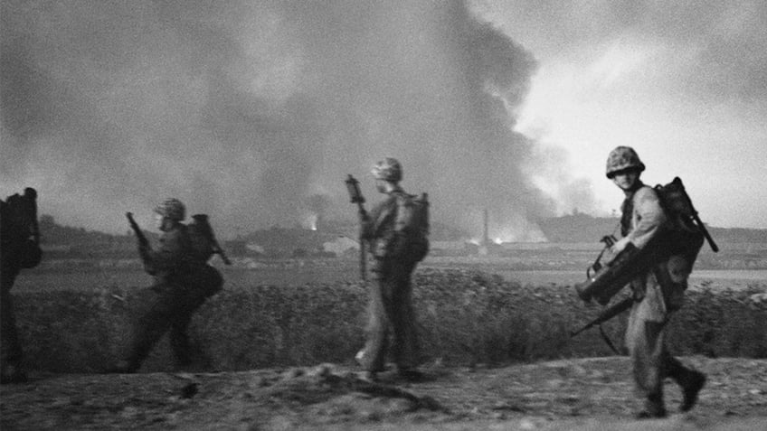 U.S. troops in Inchon, Korea