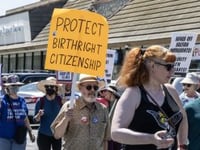 On West Coast, protesters rally to show support for birthright citizenship