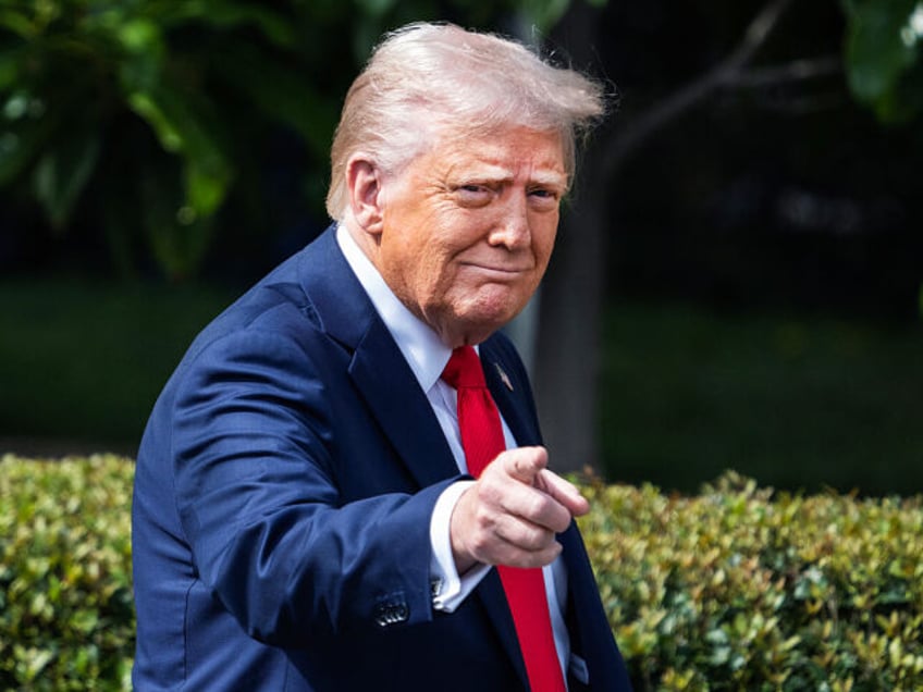 UNITED STATES - APRIL 14: President Donald Trump arrives for a ceremony with the 2025 Coll