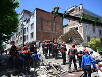 One Dead, Eight Injured as Istanbul Apartment Building Collapses