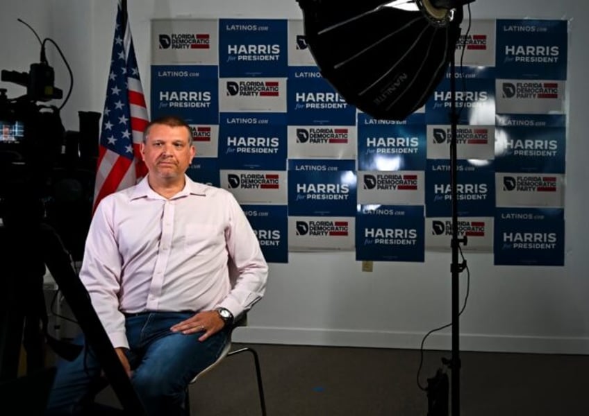 Former Trump supporter Rich Logis is seen at a Florida Democratic Party office in Miami on